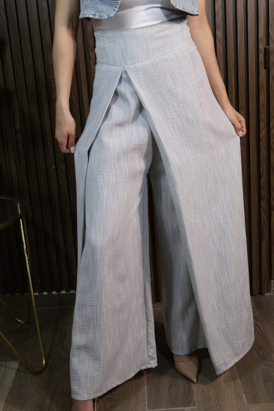 PANTALÓN ITALIANO POLIÉSTER GRIS