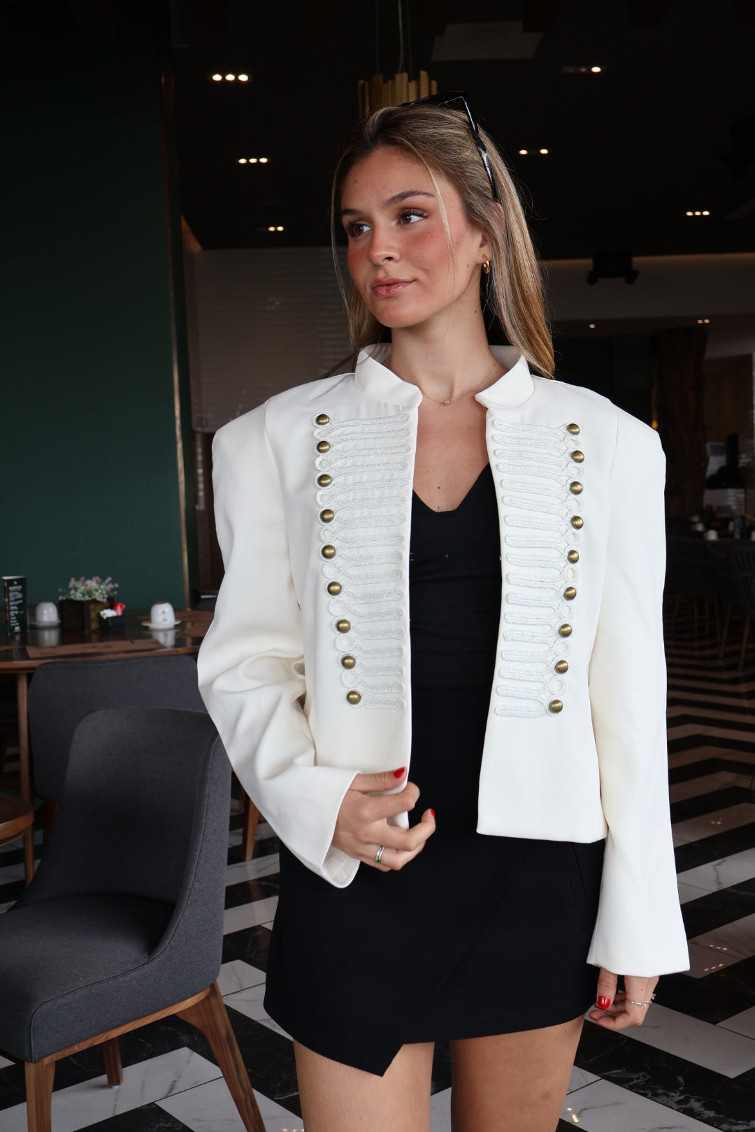 CHAQUETA NAPOLEÓN CREMA