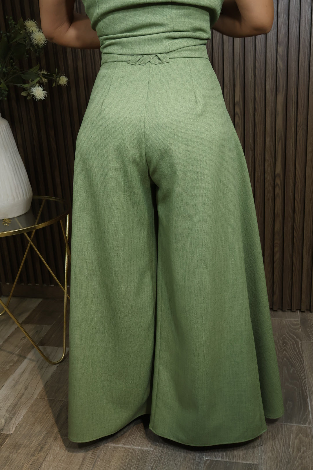 PANTALÓN PRETINA CRUZADA VERDE