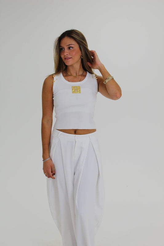 PANTALON ANCHO blanco