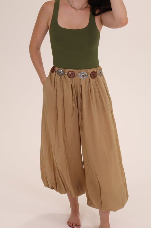 PANTALON BOMBACHO beige