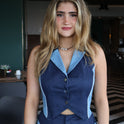 CONJUNTO AZUL PANTALÓN CHALECO DENIM