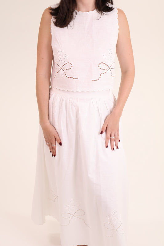 CONJUNTO FALDA TOP TIRANTE MOÑO