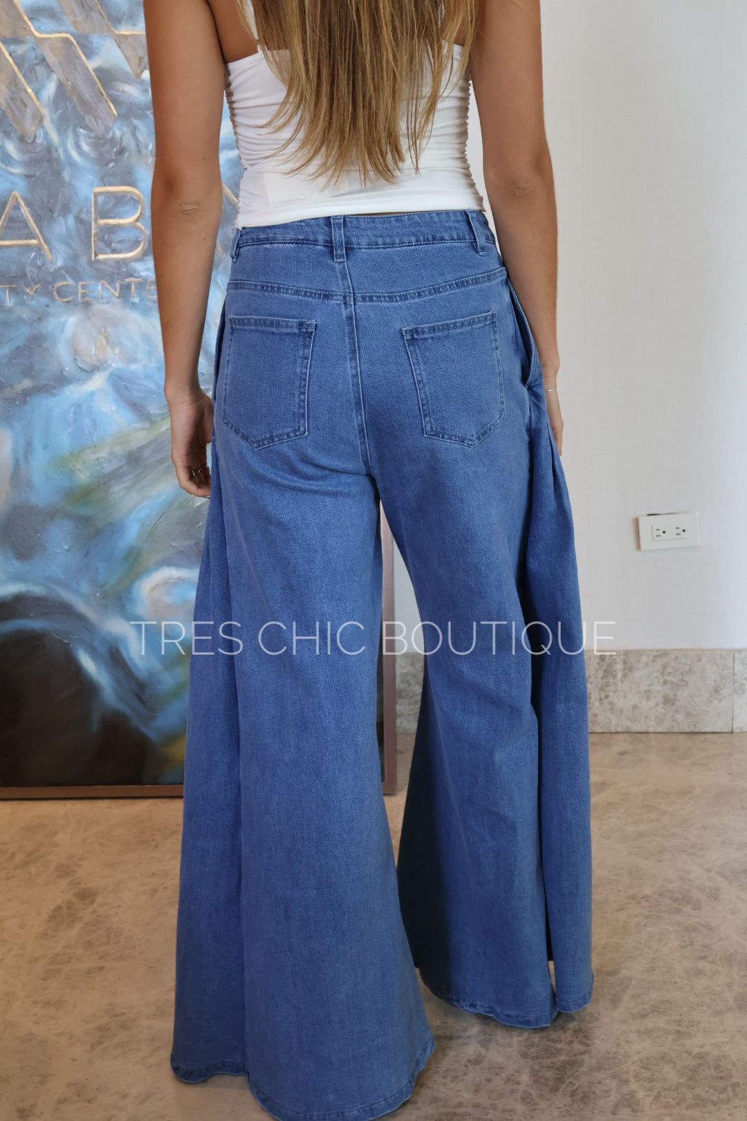 PANTALÓN MEZCLILLA PIE ABIIERTO