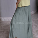 PANTALÓN PIERNA ABIERTA VERDE