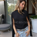 BLUSA CAPA ABIERTA NEGRA