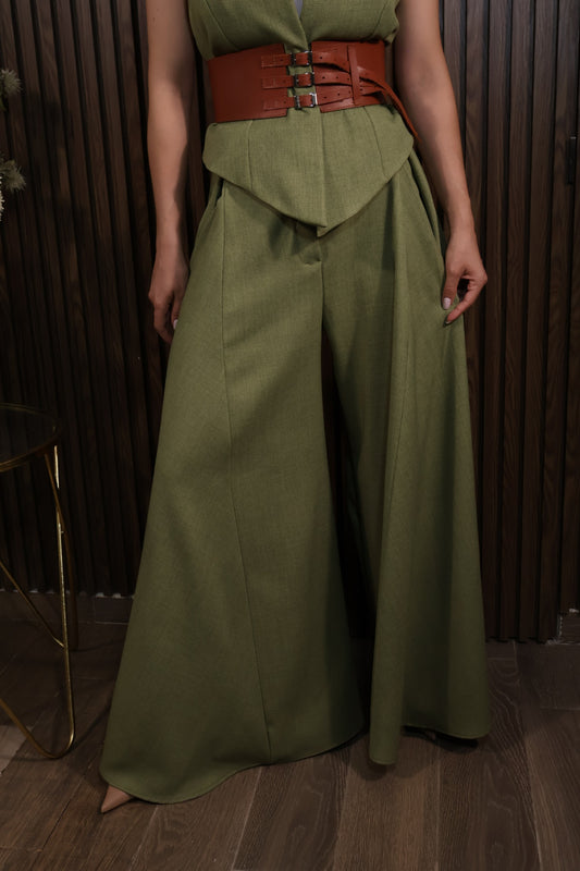 PANTALÓN CRUZADO VERDE