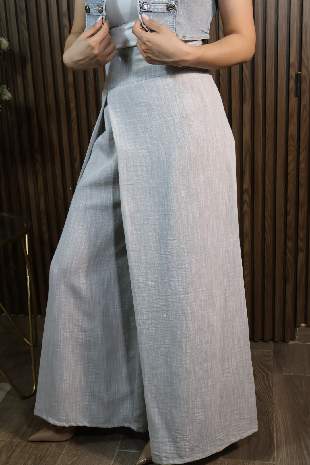 PANTALÓN ITALIANO POLIÉSTER GRIS