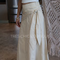 FALDA BEIGE CLARO MASCADA