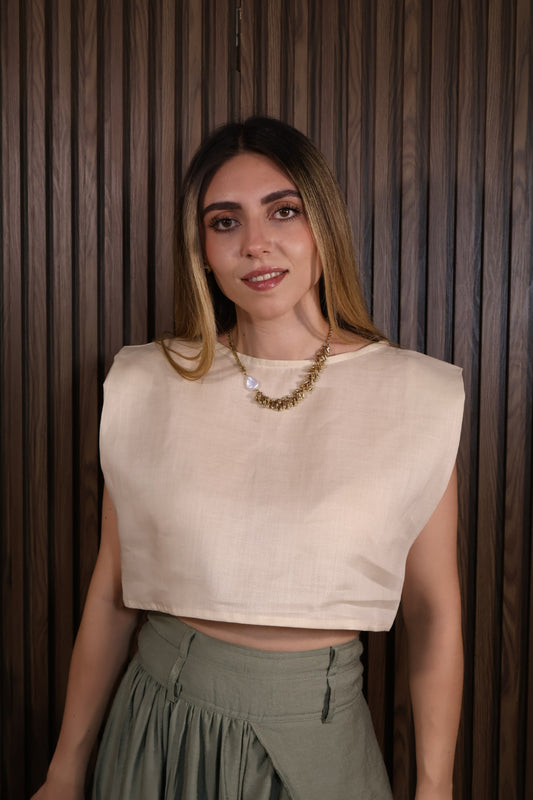 BLUSA BÁSICA CREMA
