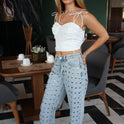 BLUSA MOÑITO HOMBRO