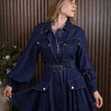 VESTIDO MEZCLILLA CINTO