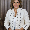 CHAMARRA MEZCLILLA BLANCA BOTONES