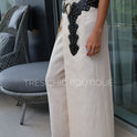 PANTALÓN TIRA BEIGE LINO