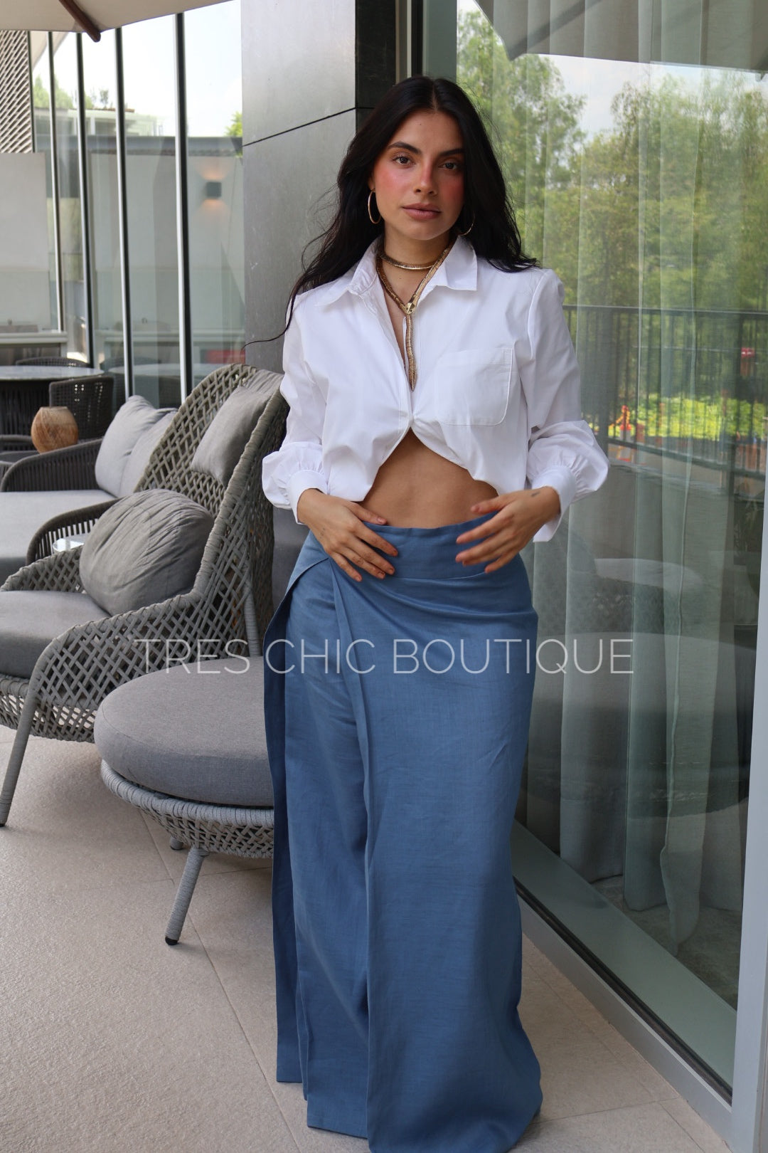 CAMISA BLANCA CORTA