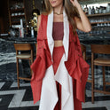 CHALECO ROJO CREMA
