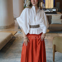 BLUSA RAFIA HUESO
