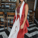 CHALECO ROJO CREMA