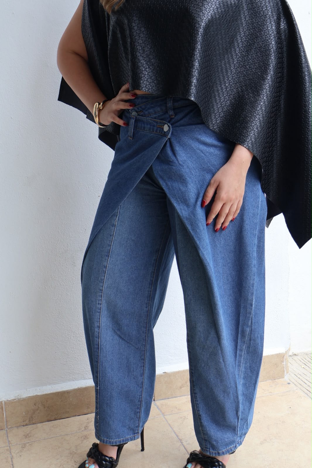 PANTALÓN DOBLE ENVOLVENTE DENIM