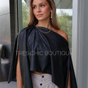 BLUSA CORTA NEGRA VINIPIEL