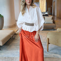 BLUSA RAFIA HUESO