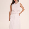 CONJUNTO FALDA TOP TIRANTE MOÑO