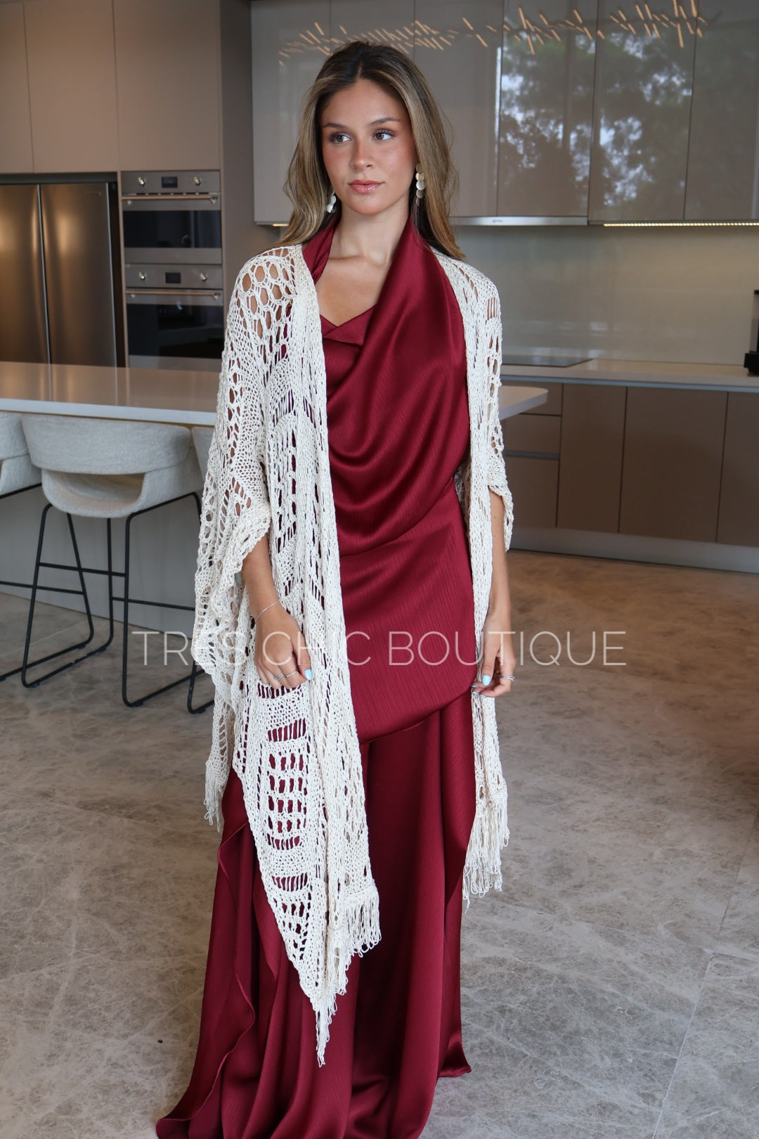 SET VINO SATIN CORRUGADO