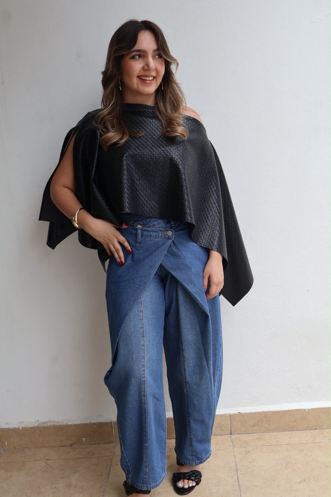 PANTALÓN DOBLE ENVOLVENTE DENIM