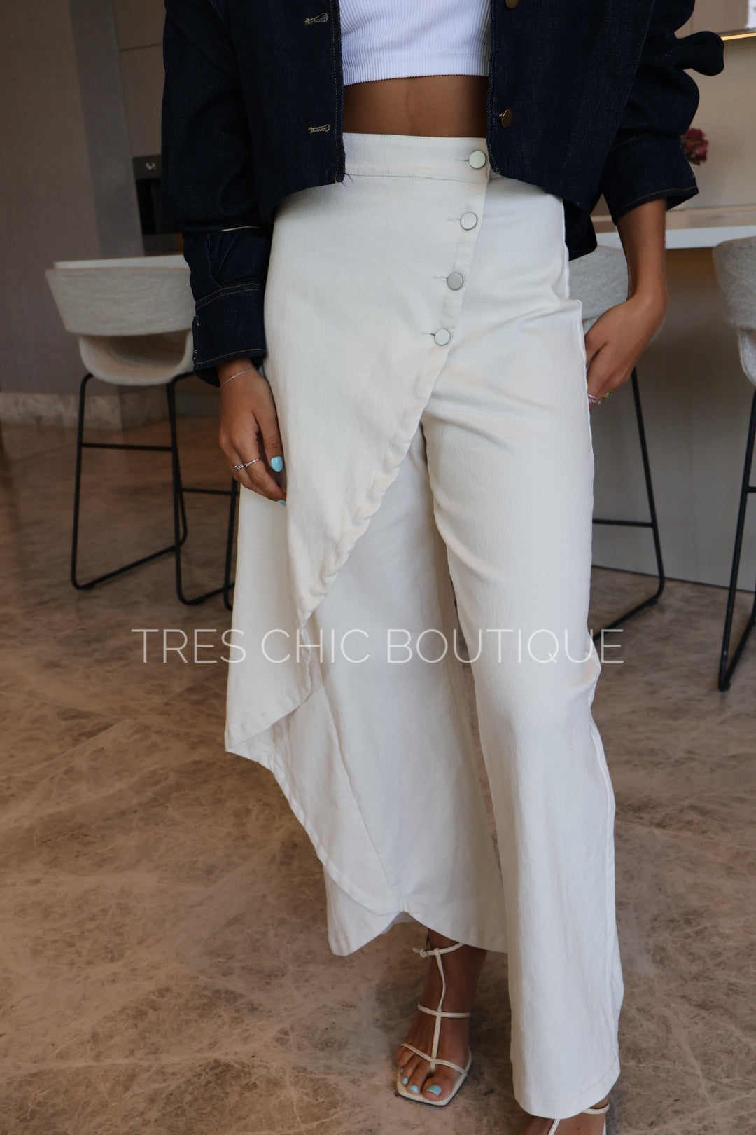 PANTALÓN FALDON CREMA