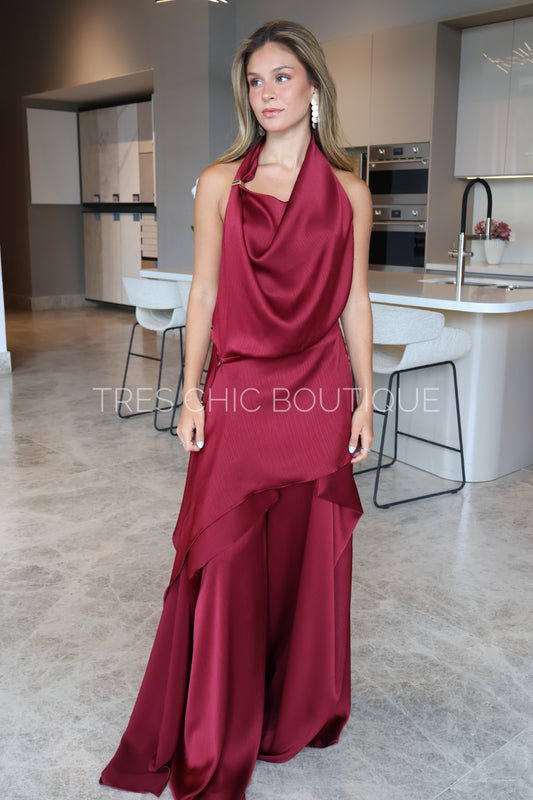 SET VINO SATIN CORRUGADO