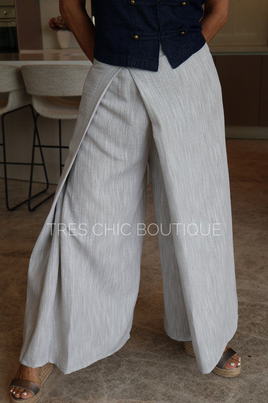 PANTALÓN ITALIANO LINO GRIS