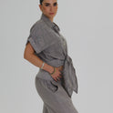 BLUSA BORDADO LENTEJUELA gris