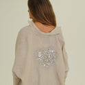 BLUSA CORAZON LENTEJUELA beige