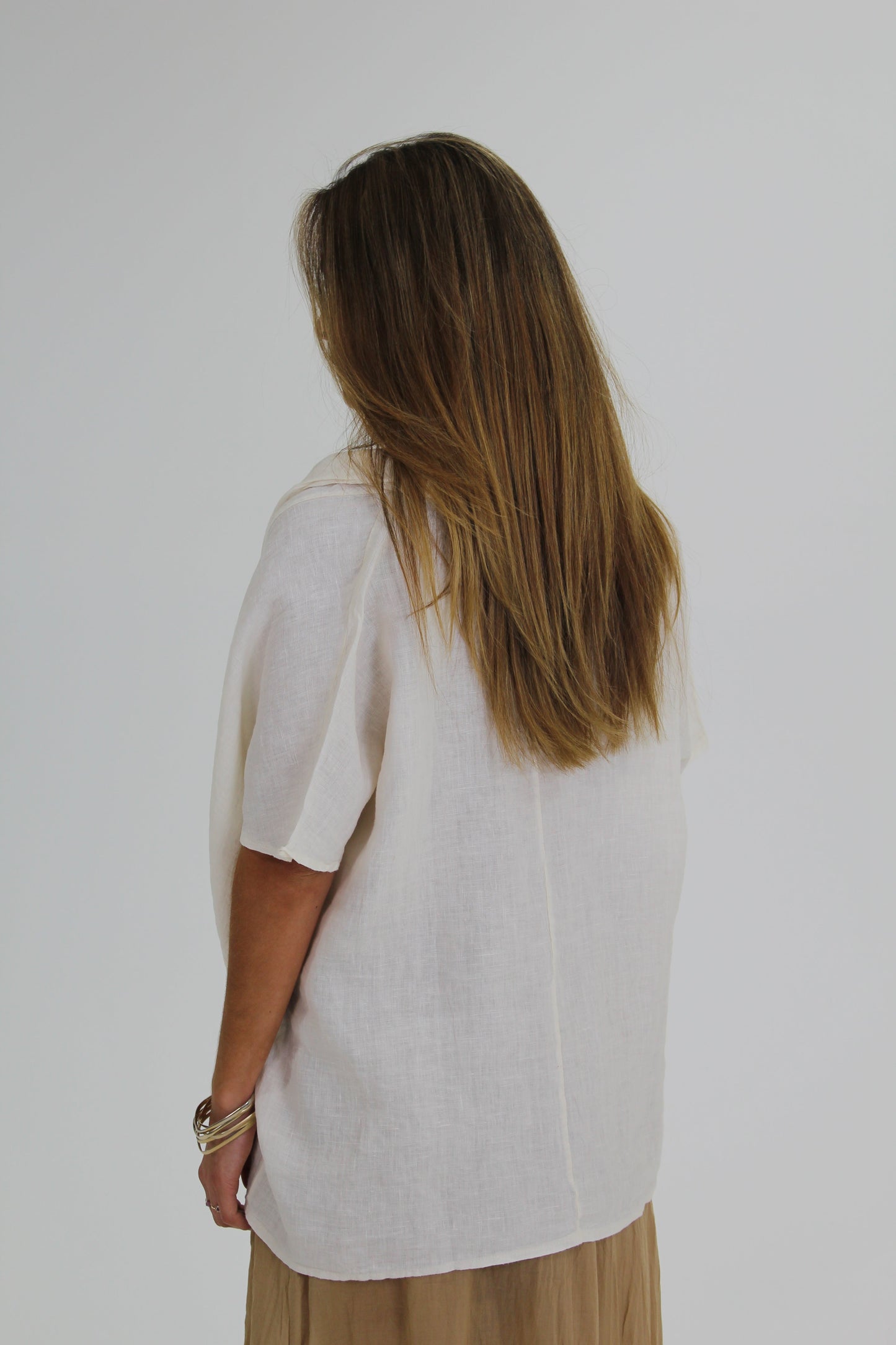 BLUSA CUELLO CRUZADO crema
