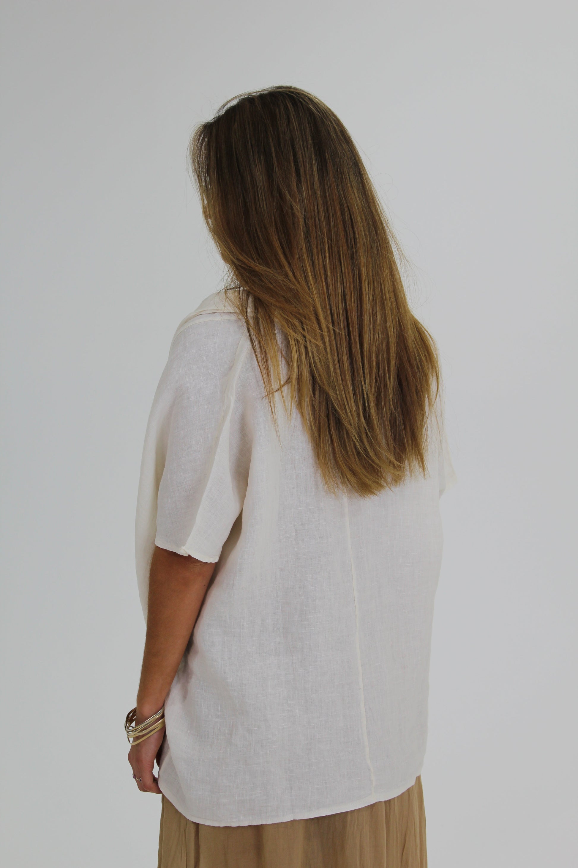 BLUSA CUELLO CRUZADO crema