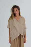 BLUSA CUELLO CRUZADO safari