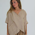 BLUSA CUELLO CRUZADO safari
