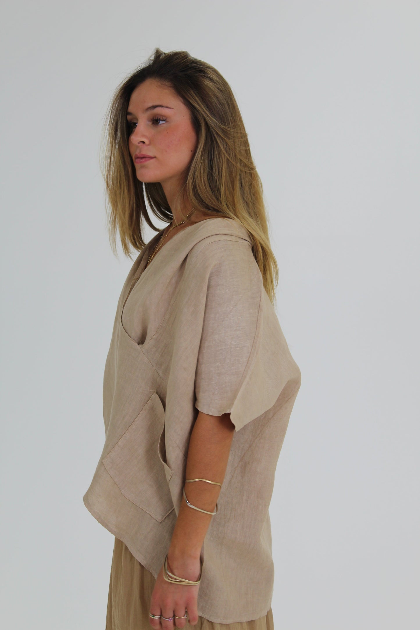 BLUSA CUELLO CRUZADO safari
