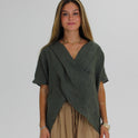 BLUSA CUELLO CRUZADO verde