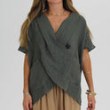 BLUSA CUELLO CRUZADO verde