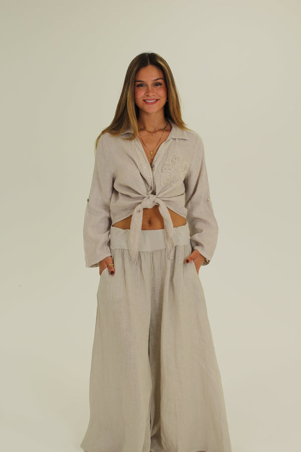 BLUSA FLOR LAZO