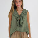 BLUSA SIN MANGA verde