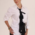 CAMISA CORBATA NEGRA blanca