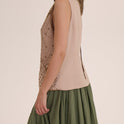 CHALECO CANUTILLO BORDADO beige