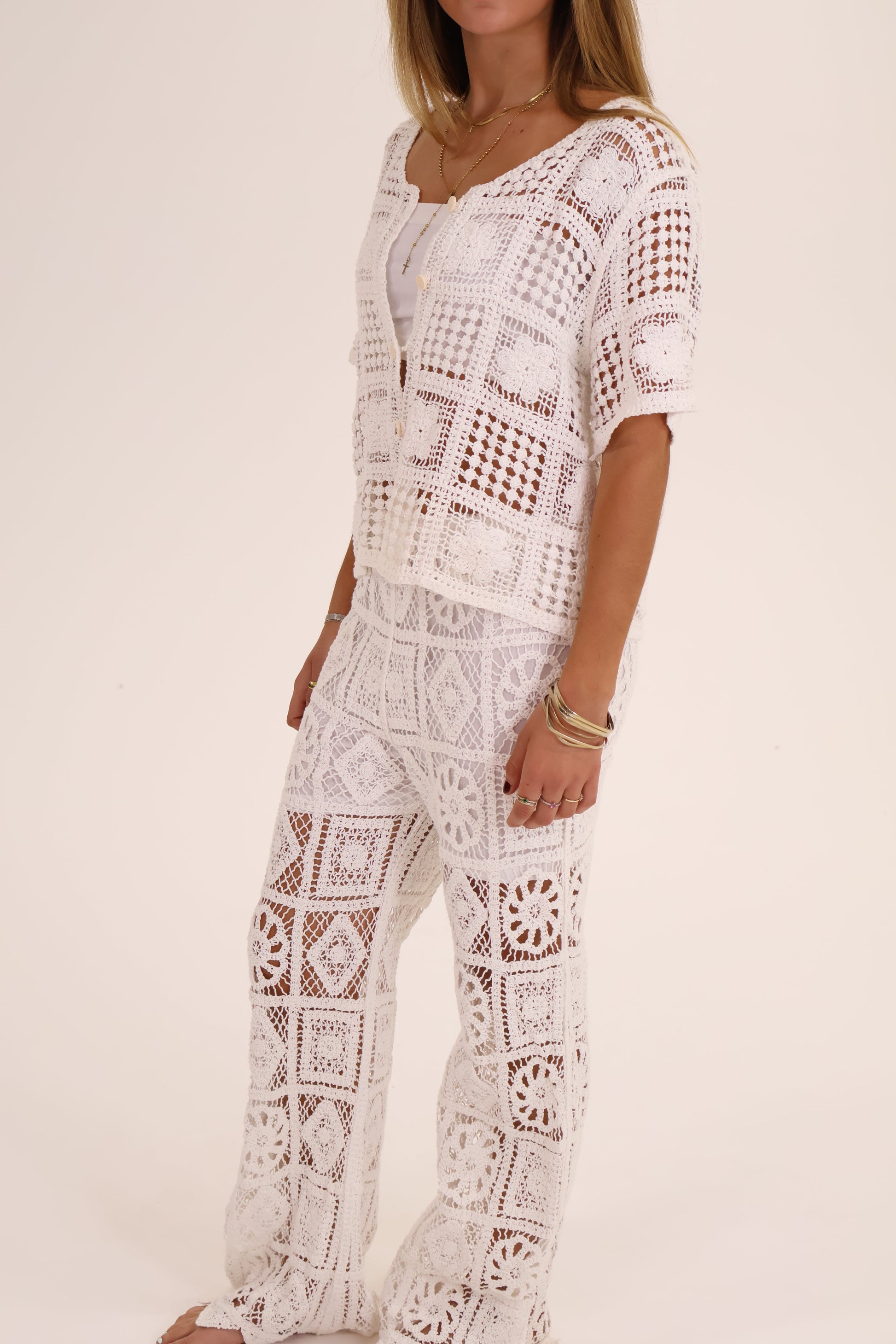 CONJUNTO CROCHET blanco