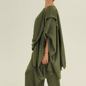 CONJUNTO DISEÑADORA SATIN verde