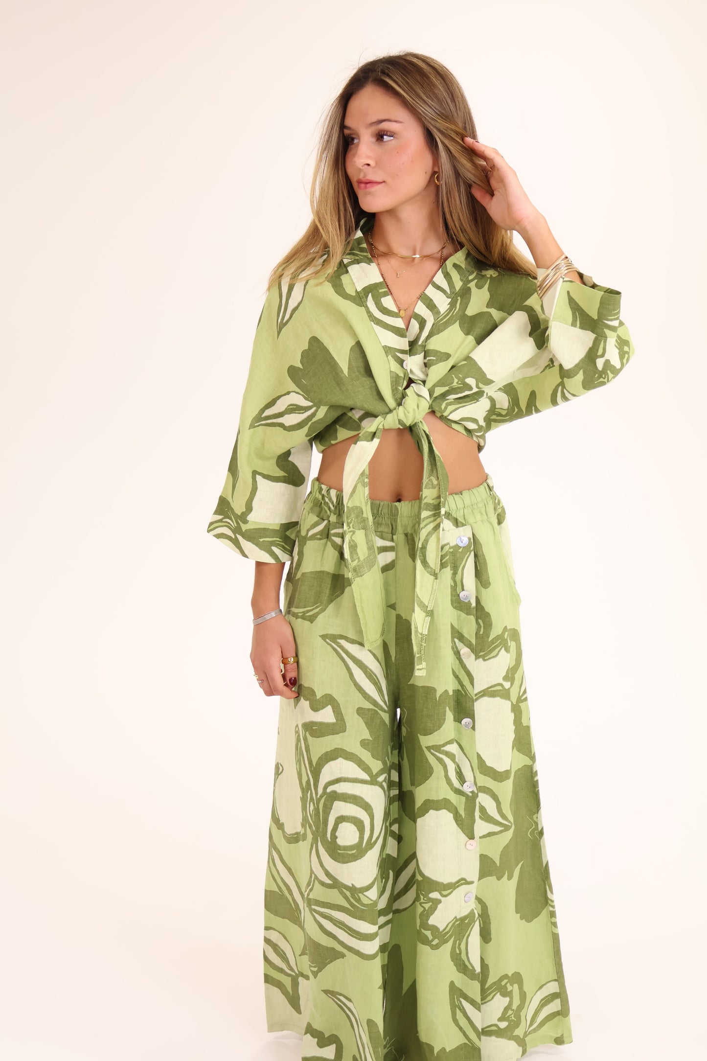 CONJUNTO HOJAS LINO