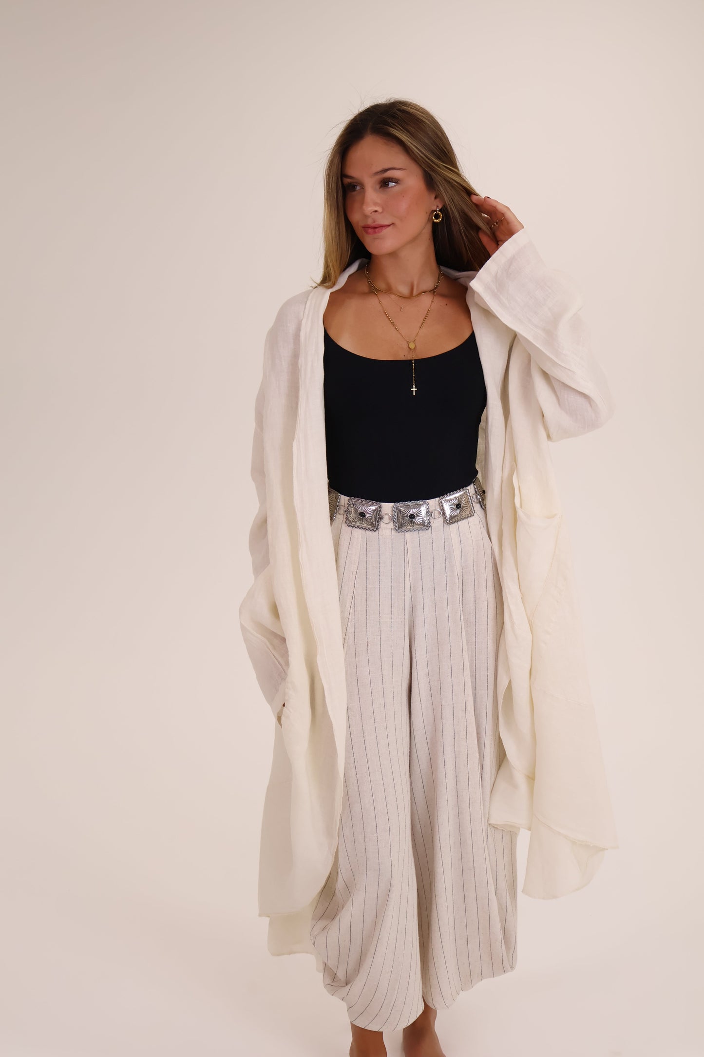 KIMONO LARGO crema