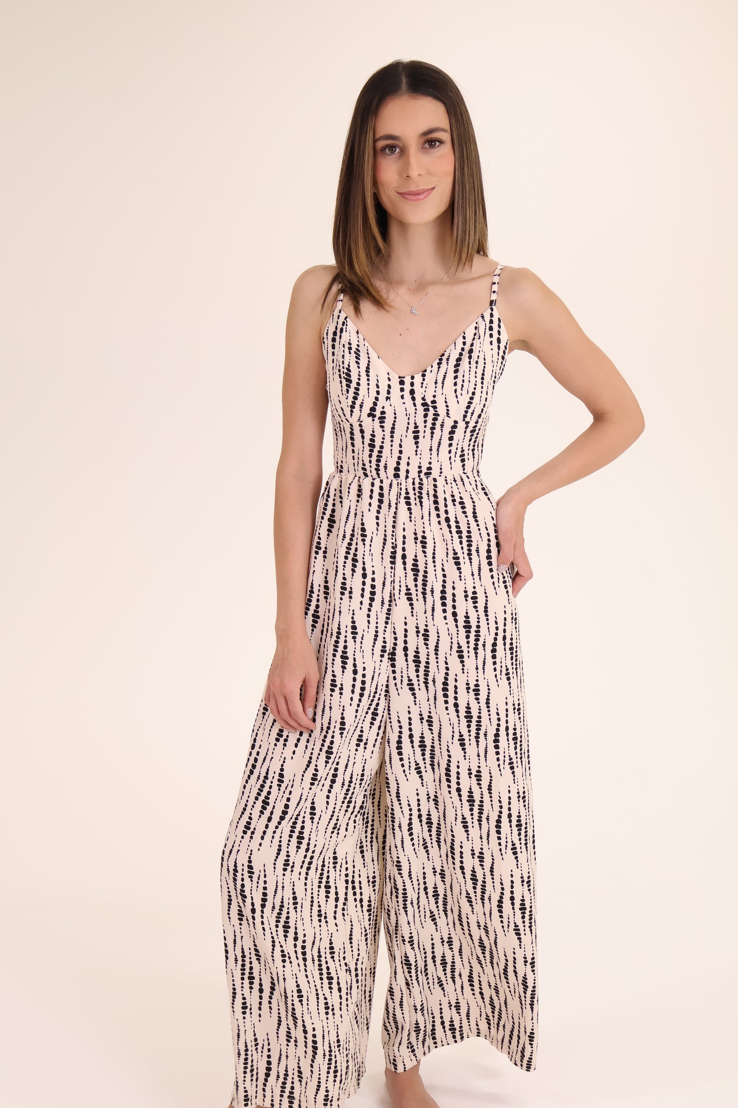 PALAZZO HUELLAS beige-con-negro