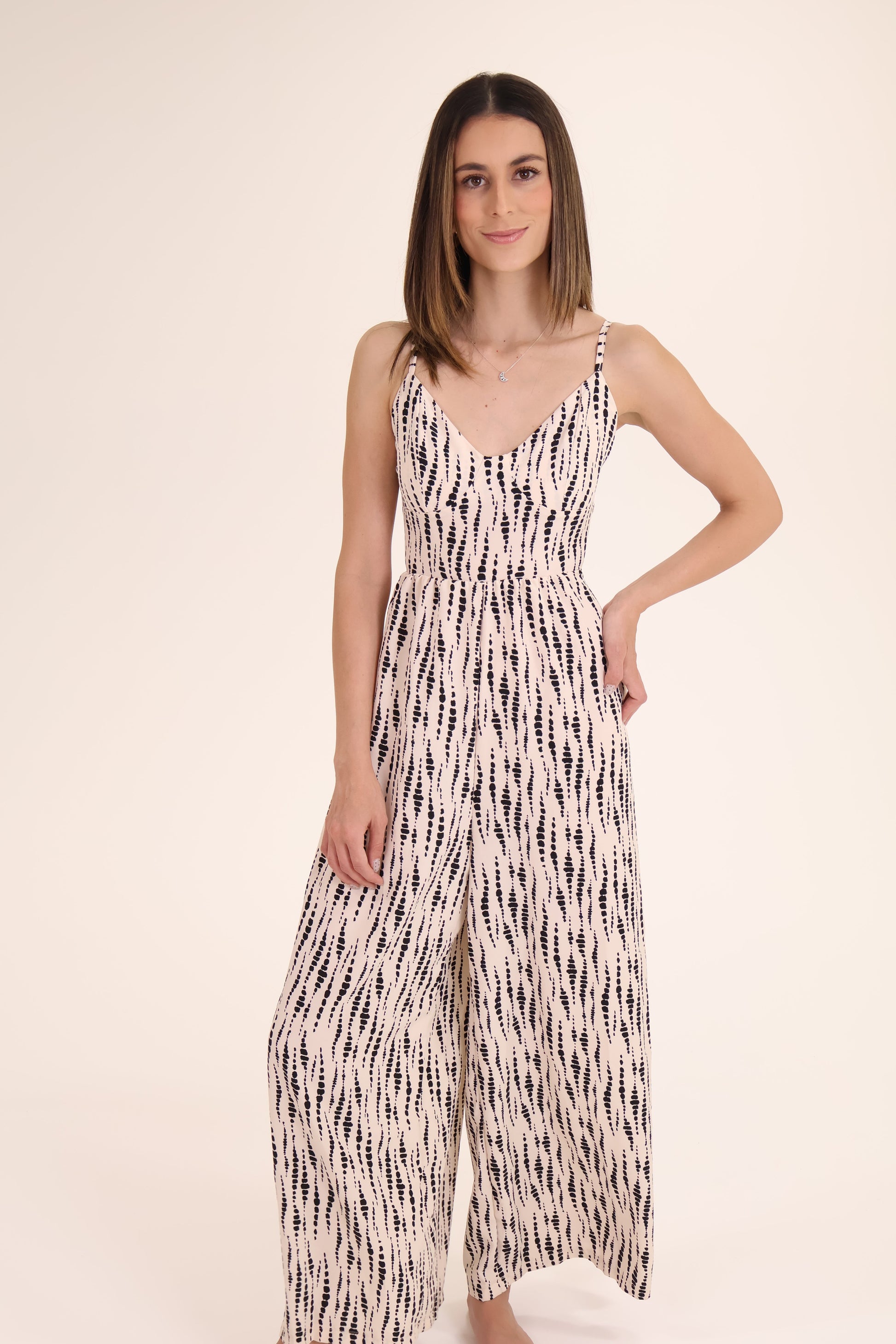 PALAZZO HUELLAS beige-con-negro